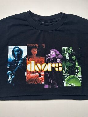 2002 THE DOORS iconic members vintage cut off rock band shirt